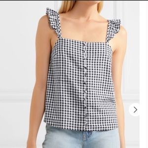 Madewell Gingham Halter-back Top